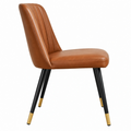 Esszimmerstuhl 48 x 60 x 88 cm Kunstleder Cognac gepolstert modern